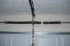 Damaged garage door spring.